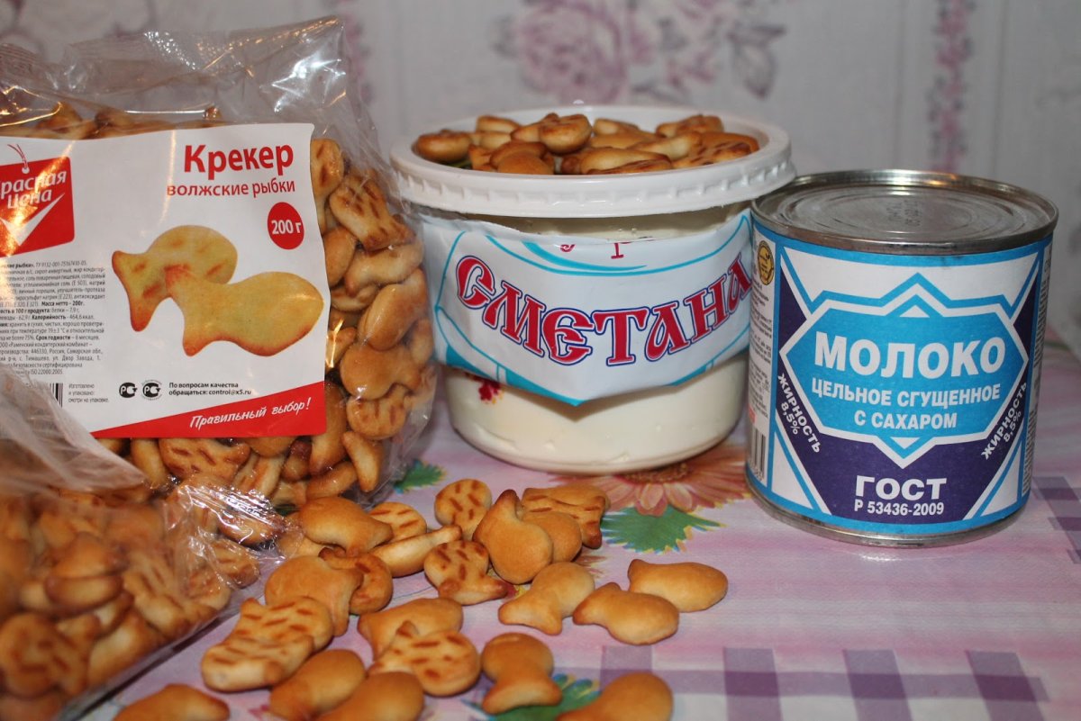 Сметанный торт из крекера