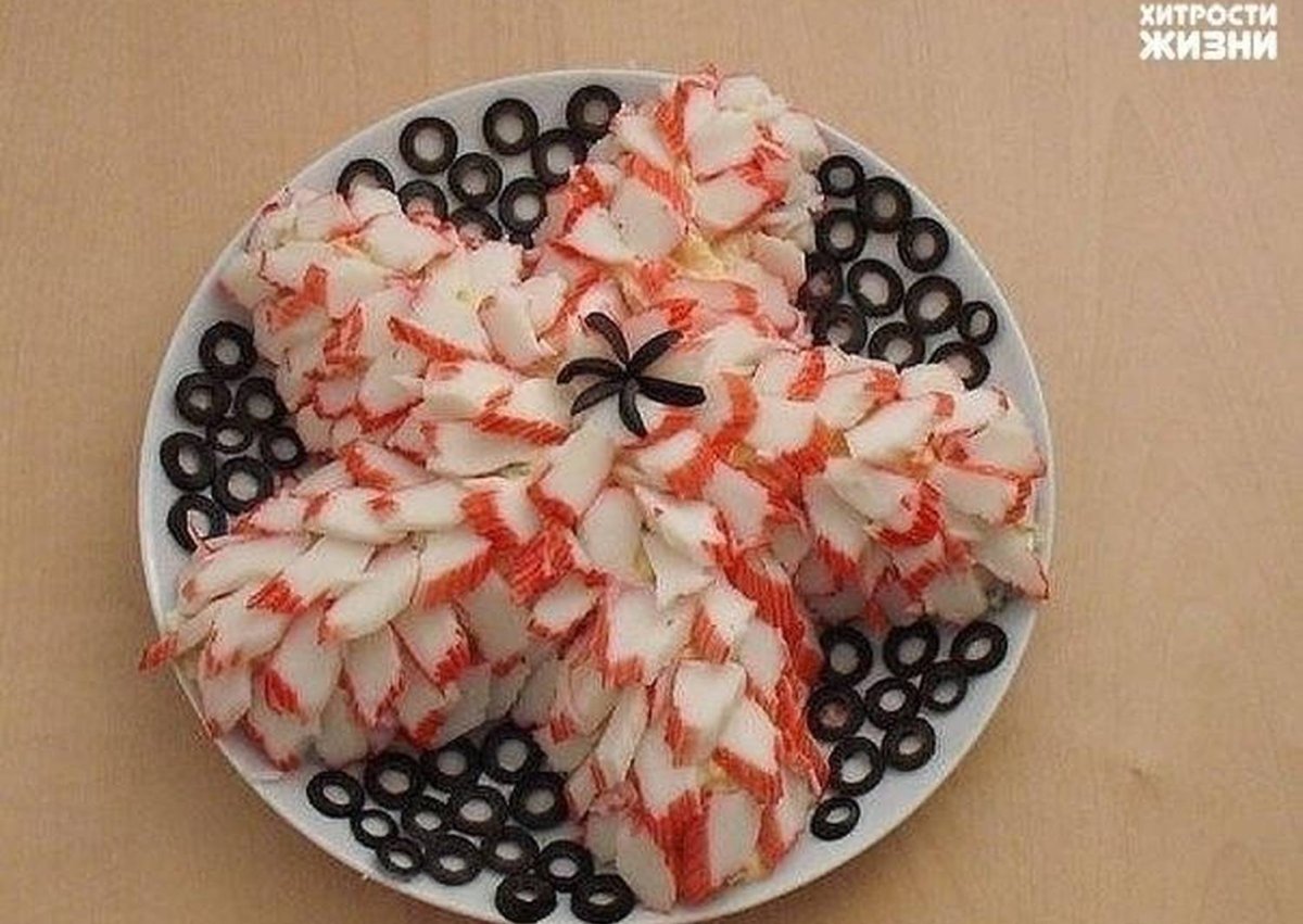 Салат из крабовых палочек без кукурузы
