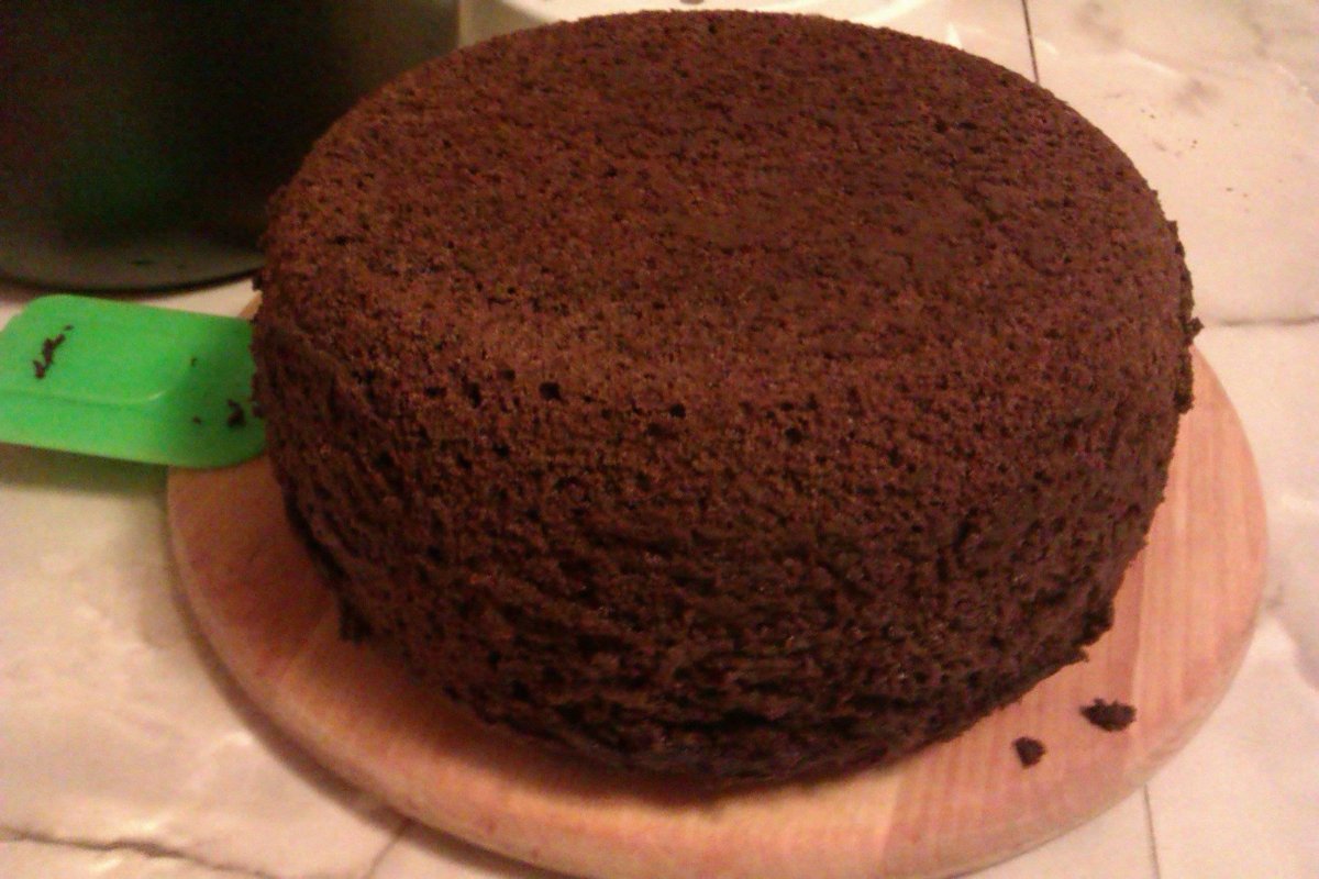 Шифоновый бисквит для торта шоколадный