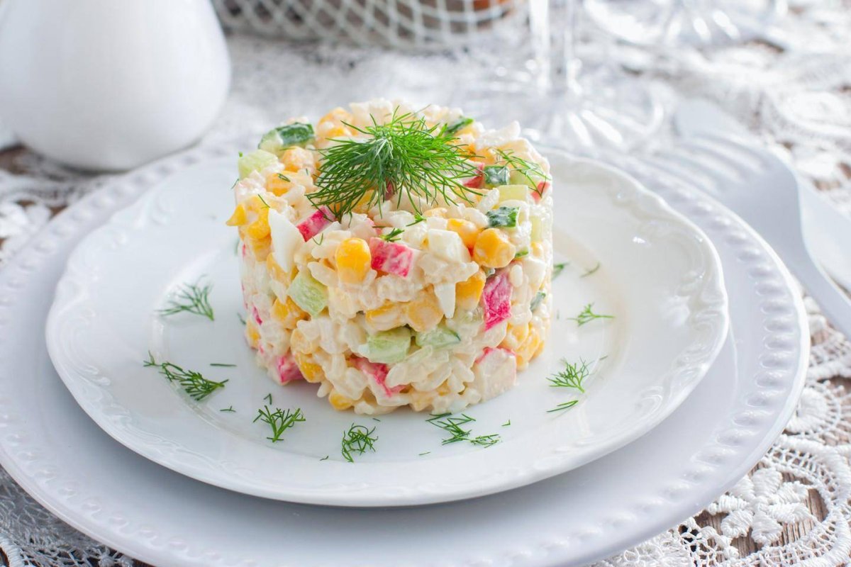 Торт из крабовых палочек