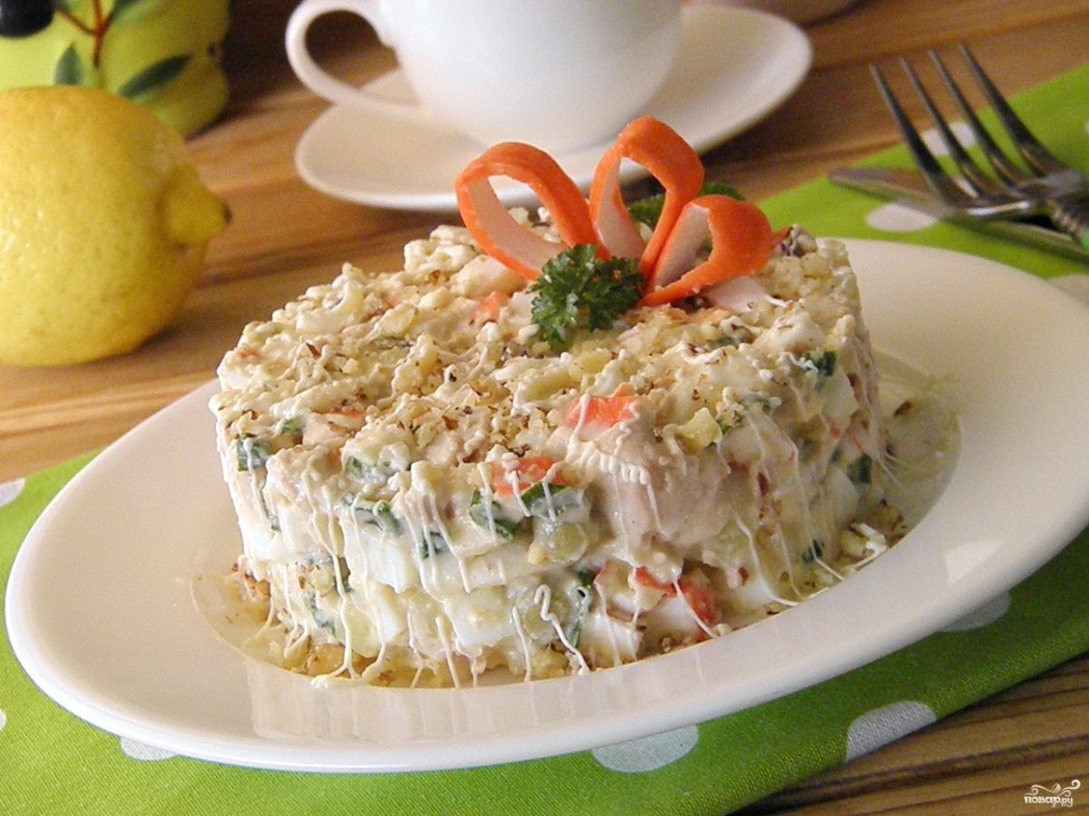 Салат красное море