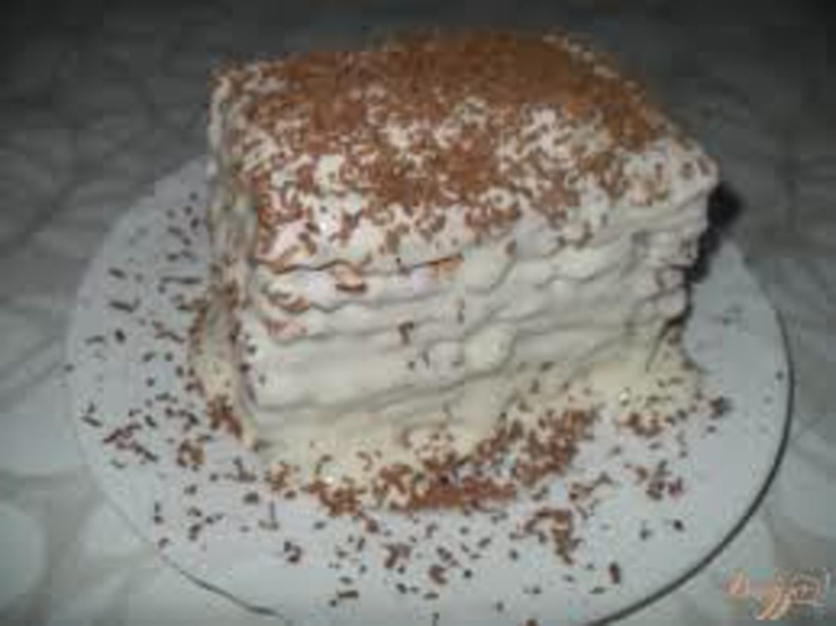 Торт из печенья со сметанным кремом