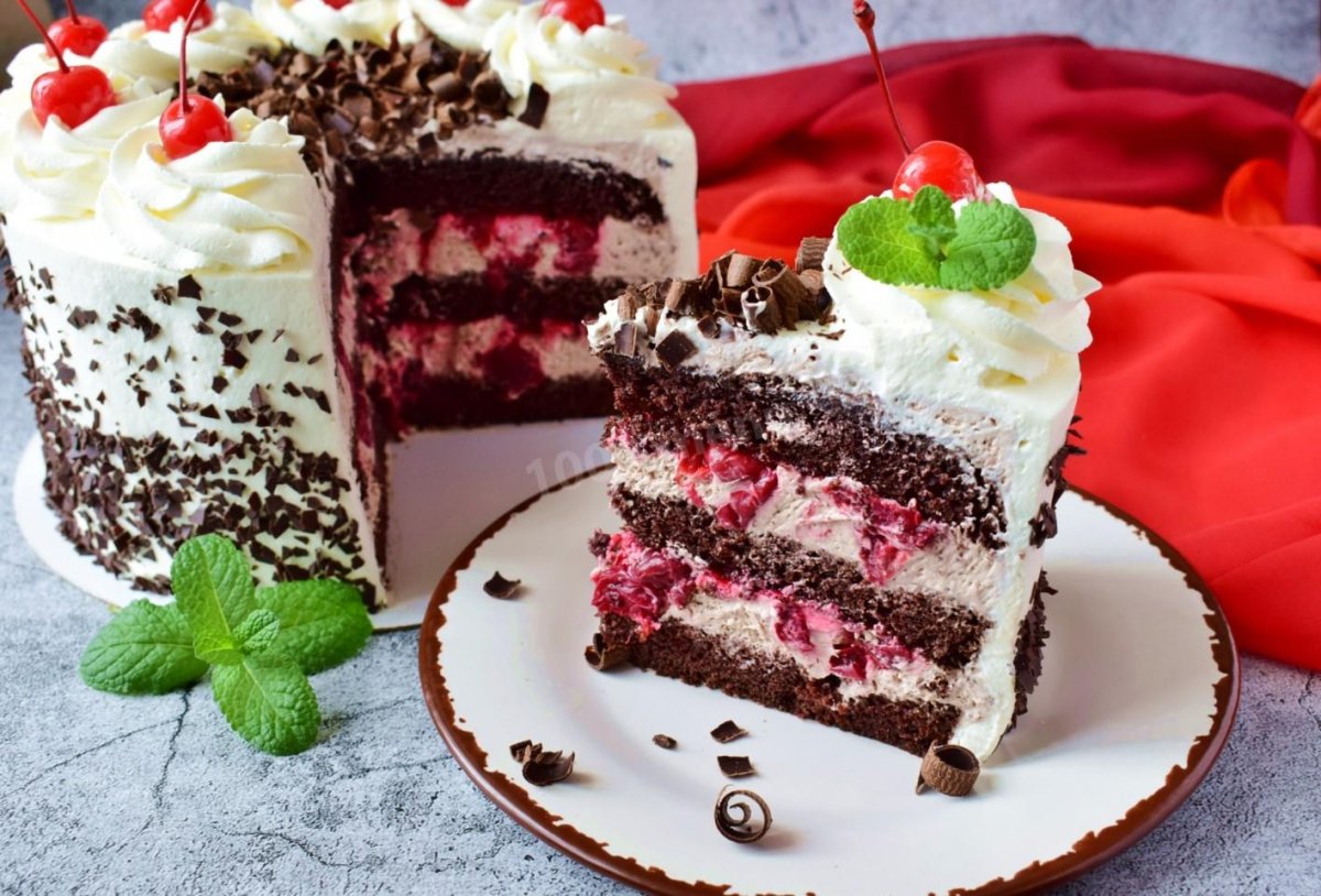 Торт чёрный лес классический