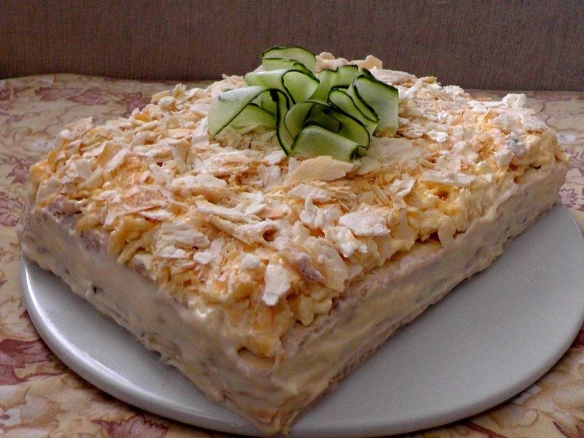 Торт-салат закусочный