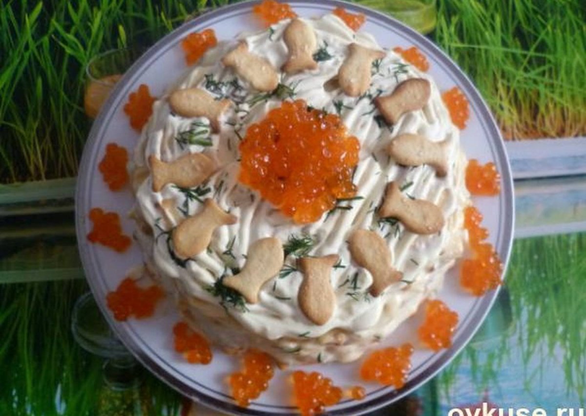 Салат с крекером