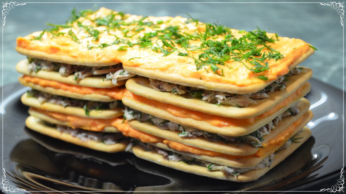 Закусочный пирог из крекера