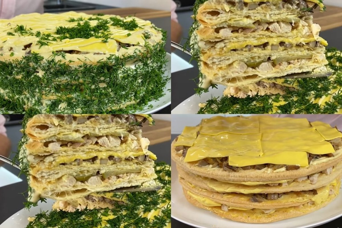 Торт несладкий закусочный