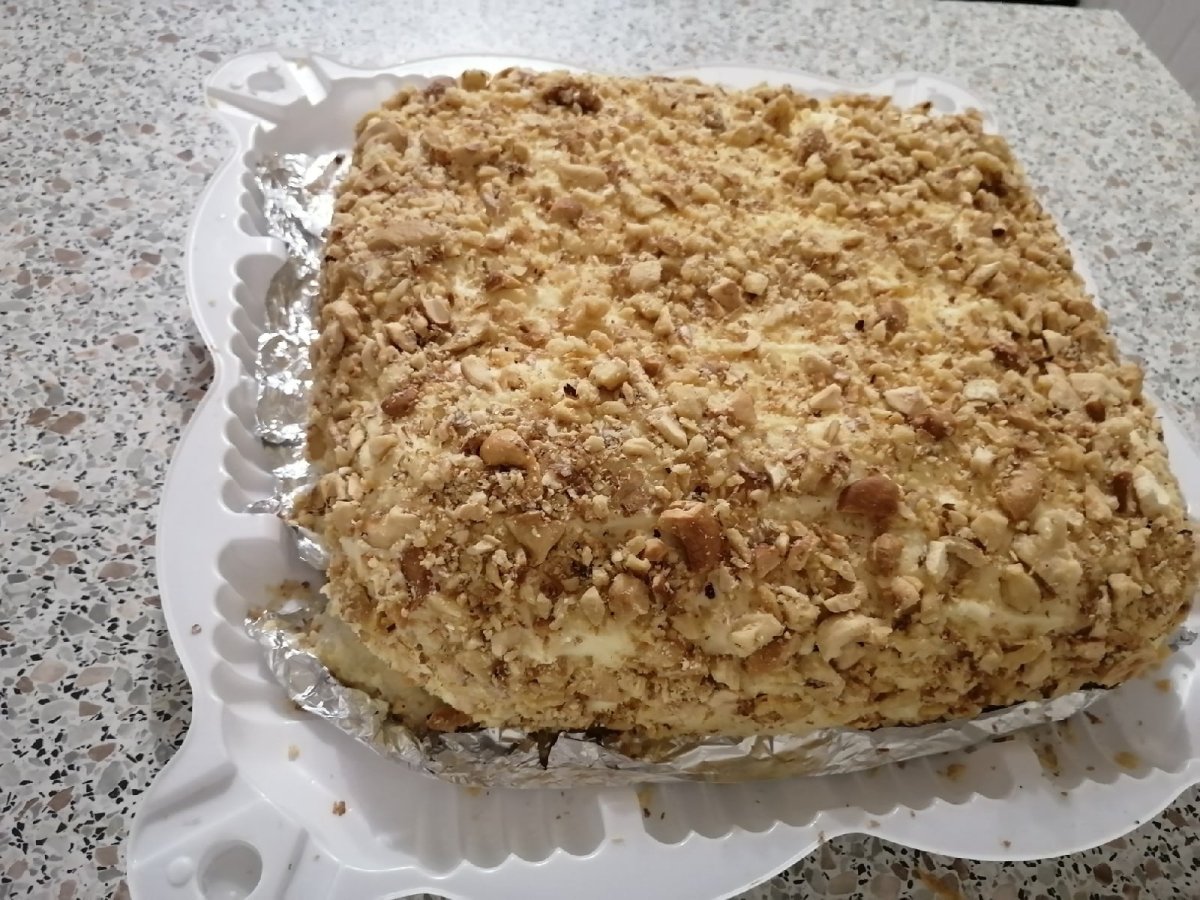 Торт медовый яблоки