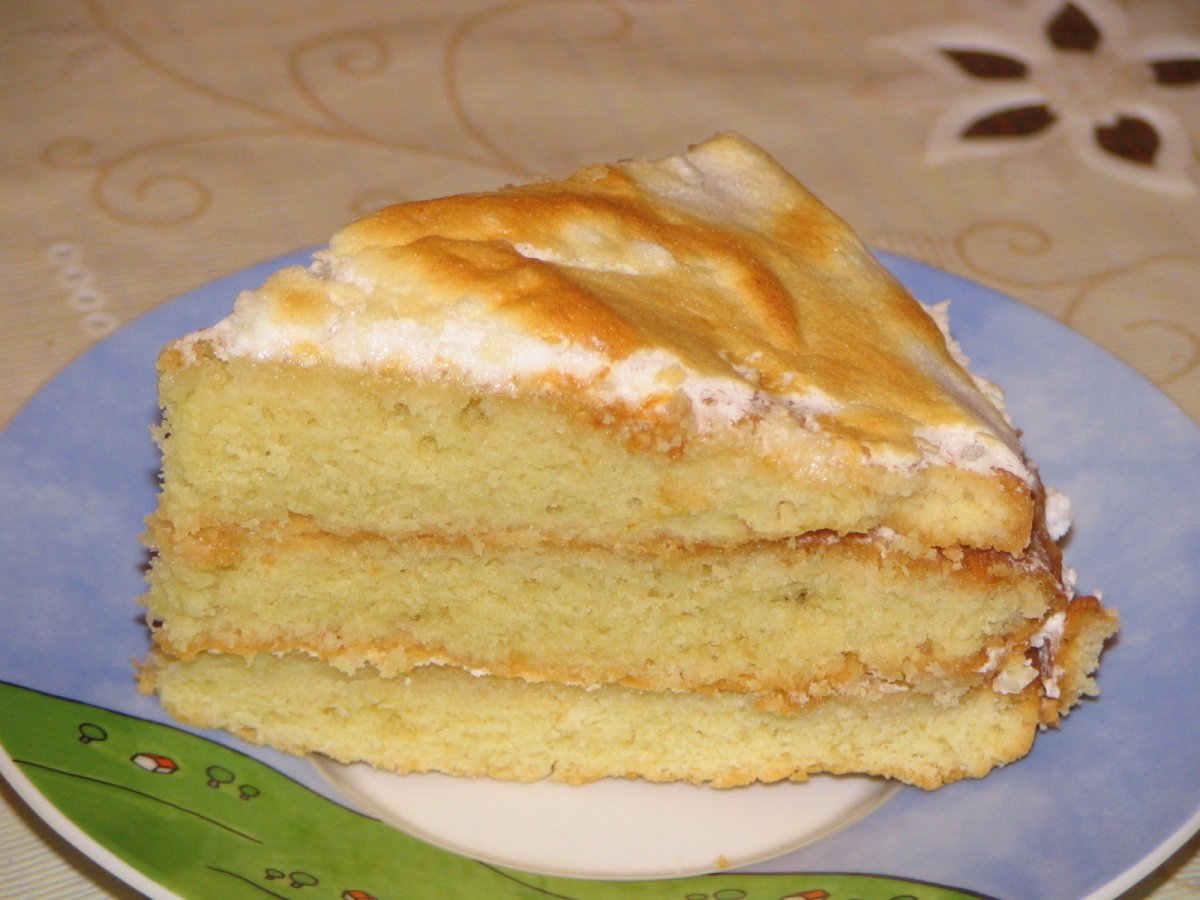 Лимонный песочный торт