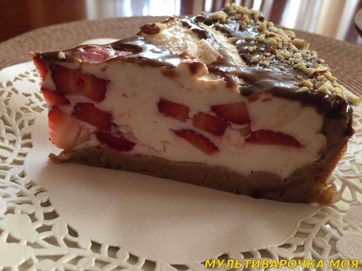 Чизкейк с персиками консервированными