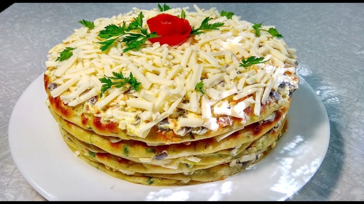 Кабачковый торт с сыром