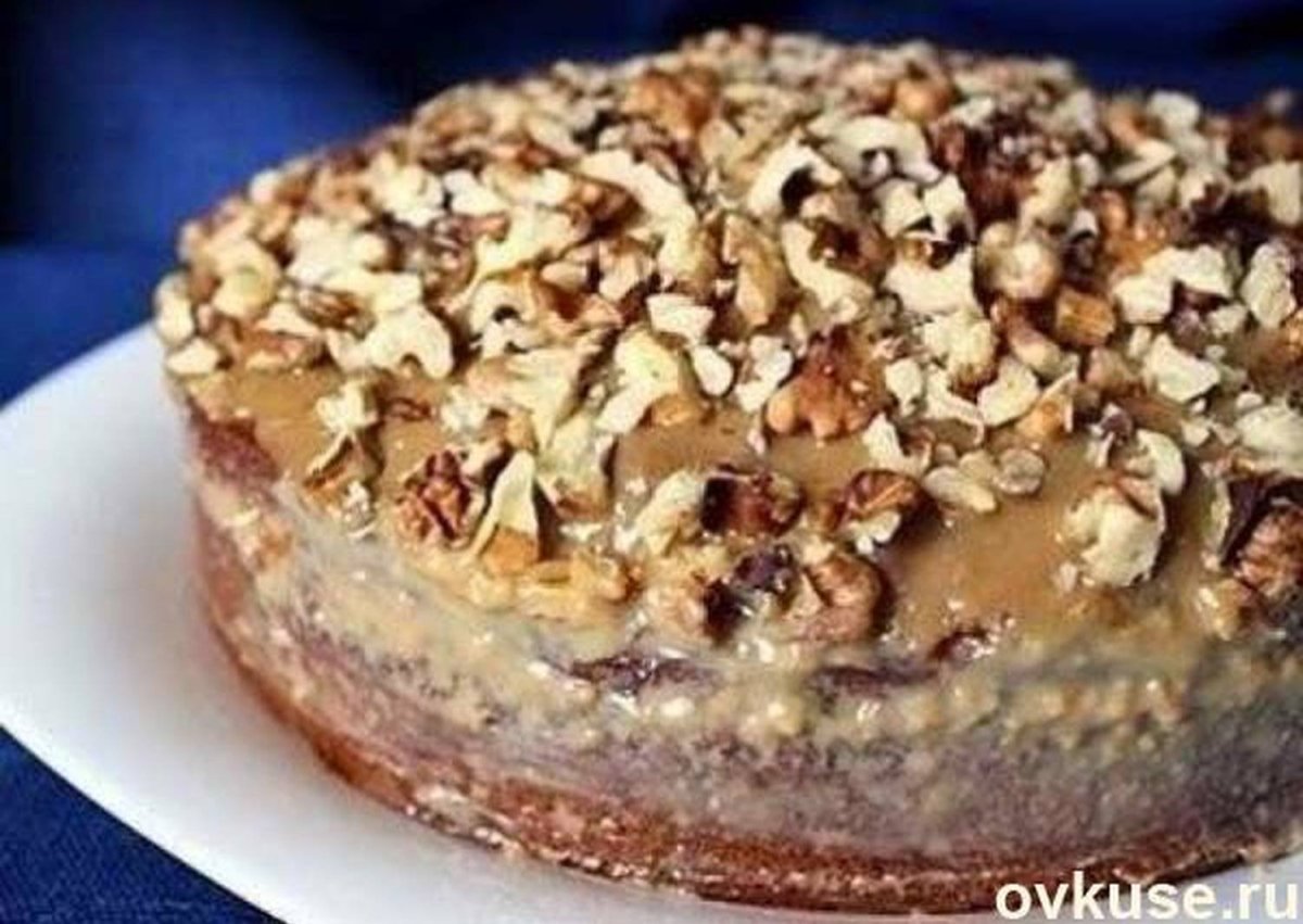 Бисквит со сгущенкой