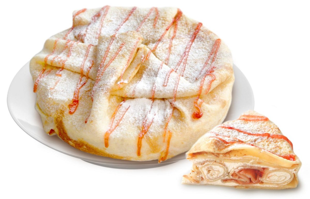 Зеленый блинный торт