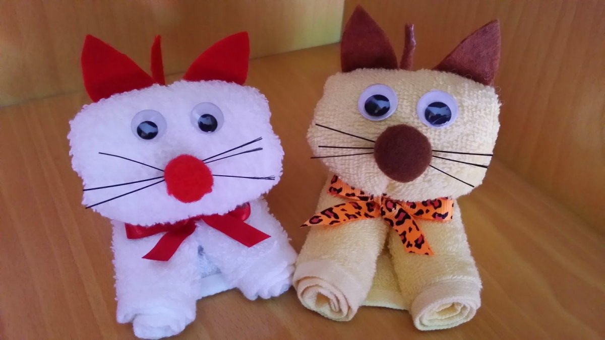 Оригами из кухонного полотенца