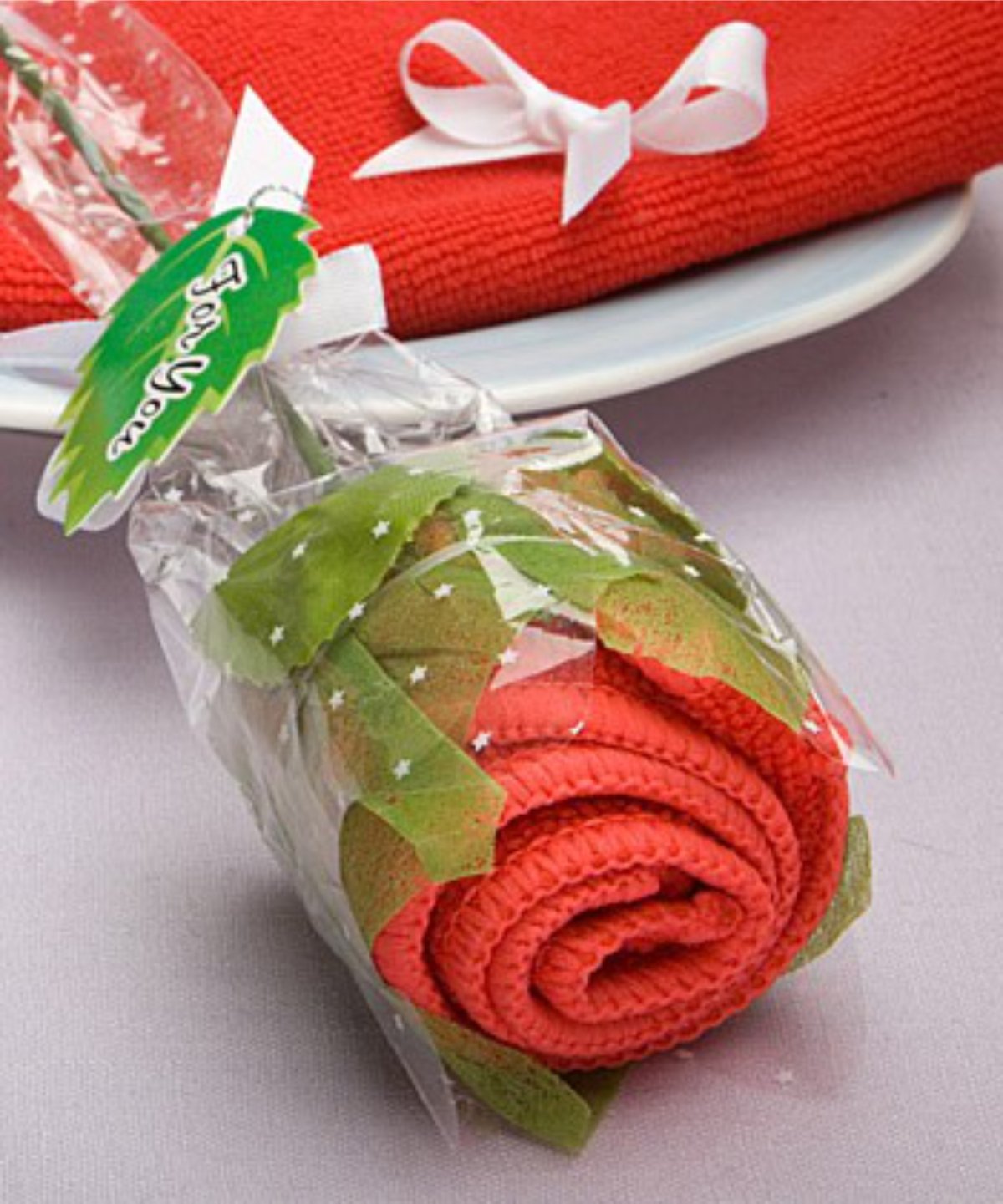 Розочка из кухонного полотенца
