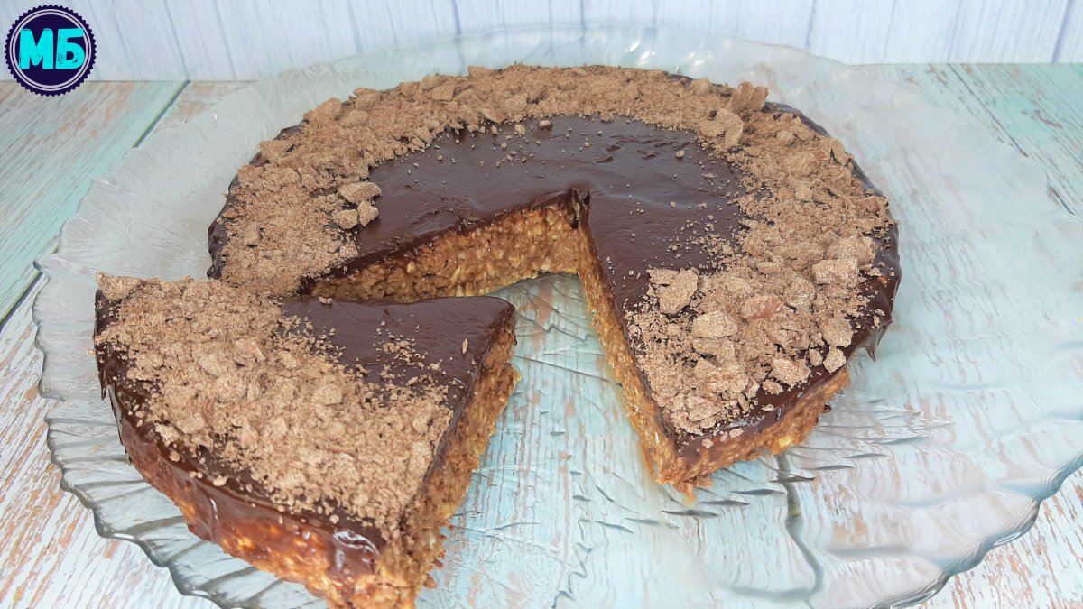 Шоколадный торт с овсянкой без выпечки