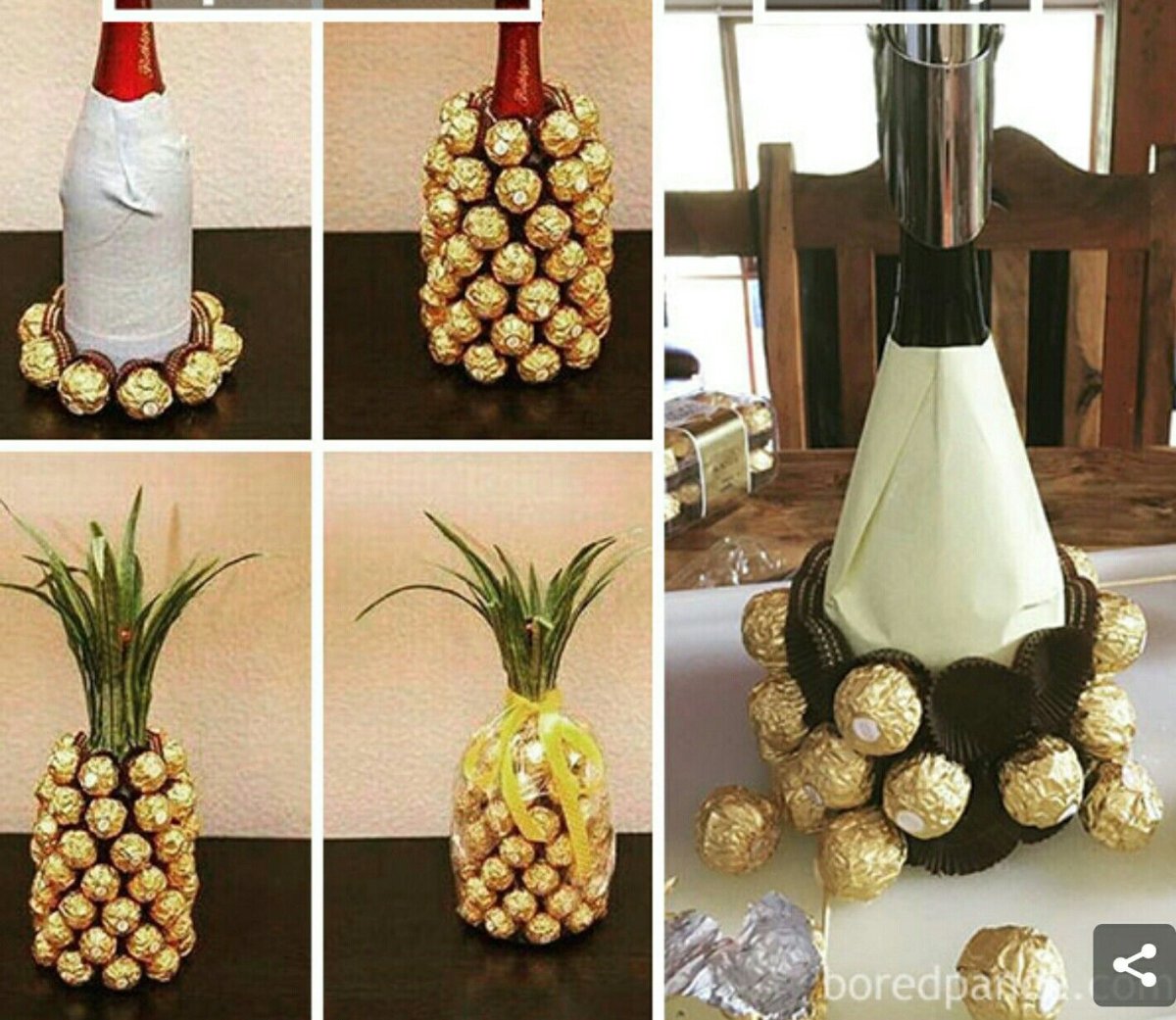 Листики для ананаса из конфет