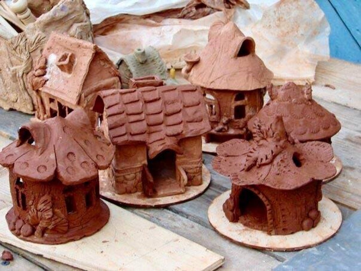 Необычные фигуры из глины
