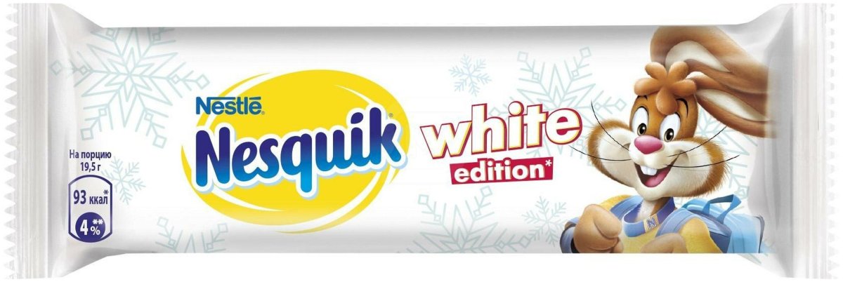 Батончик Nesquik белый шоколад с какао-нугой, 39 г
