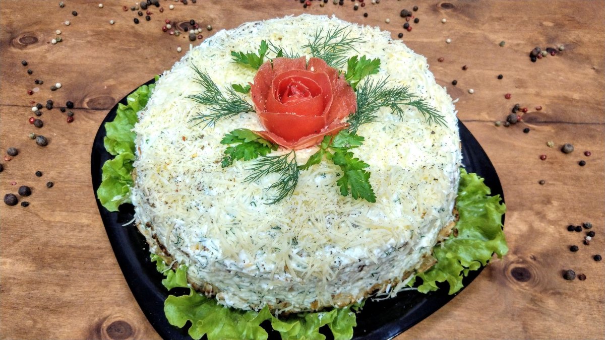 Салат из печени мужской каприз
