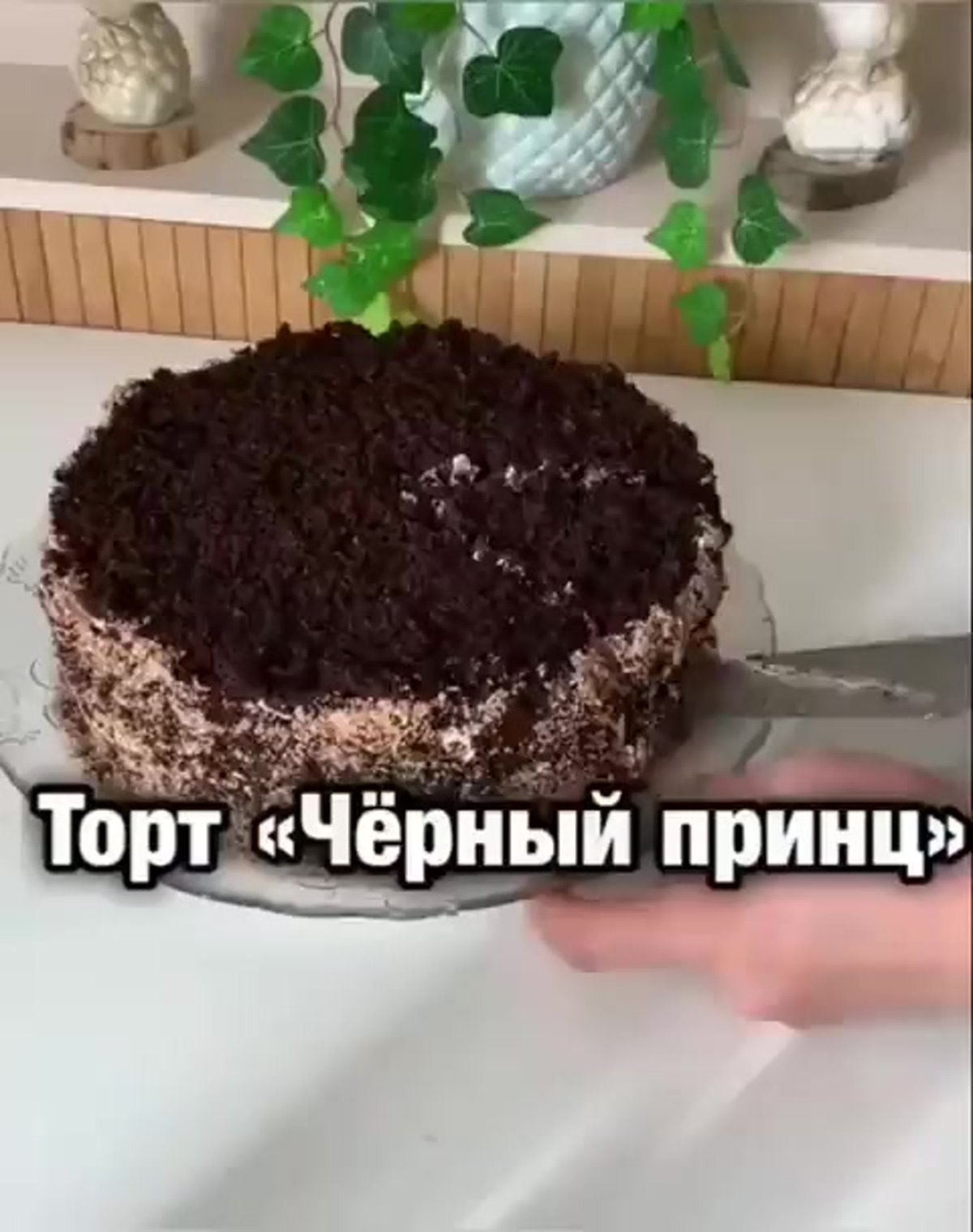 Торт с черными коржами