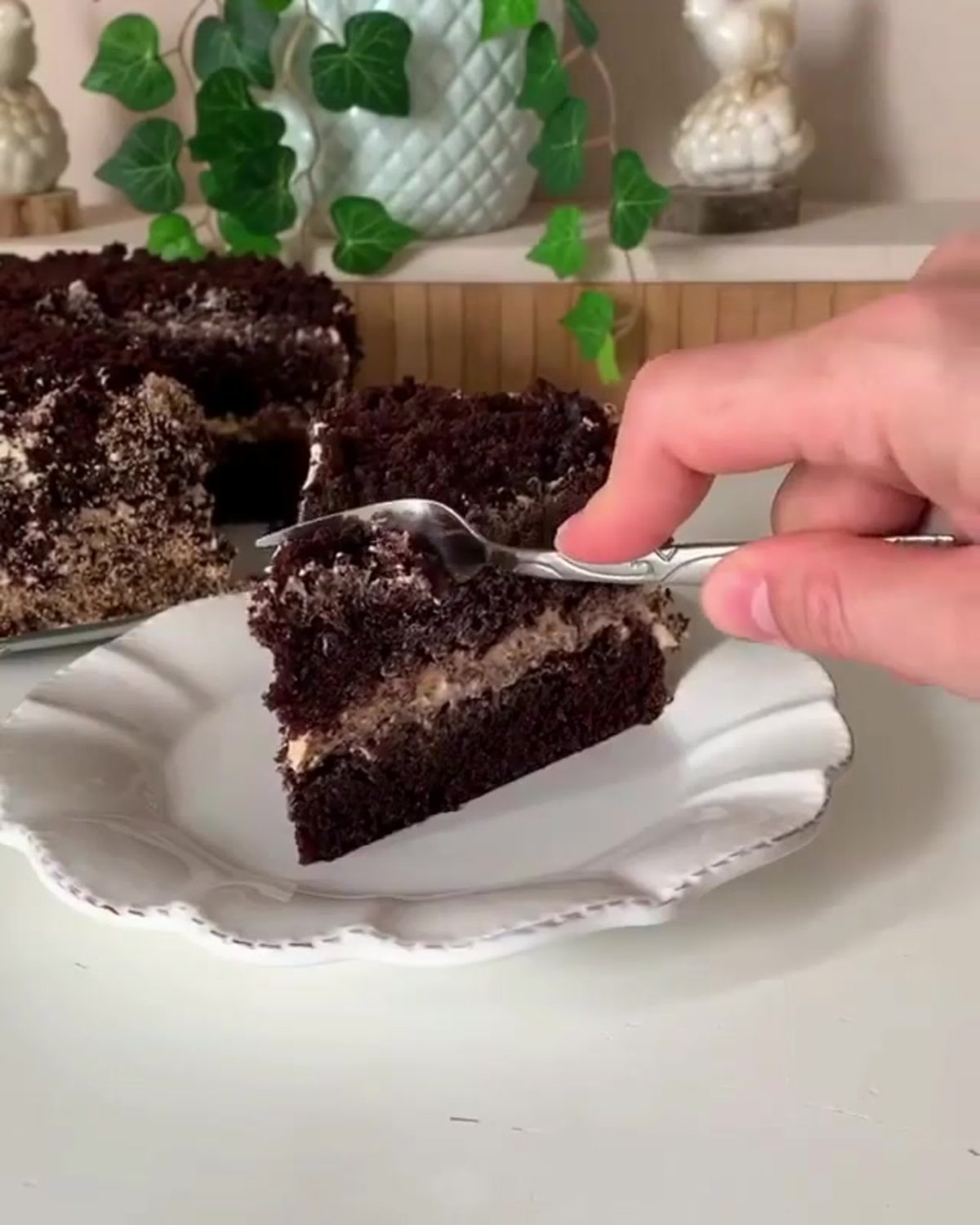 Кефирный торты с шоколадом