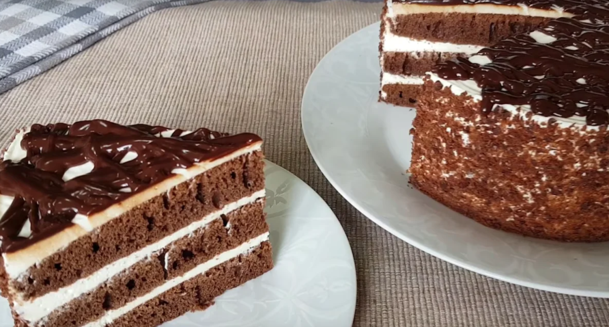 Торт чёрный лес с маскарпоне
