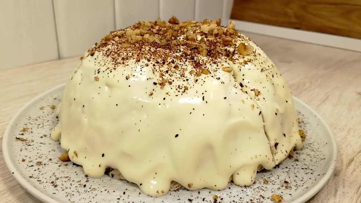 Панчо без выпечки с ананасами