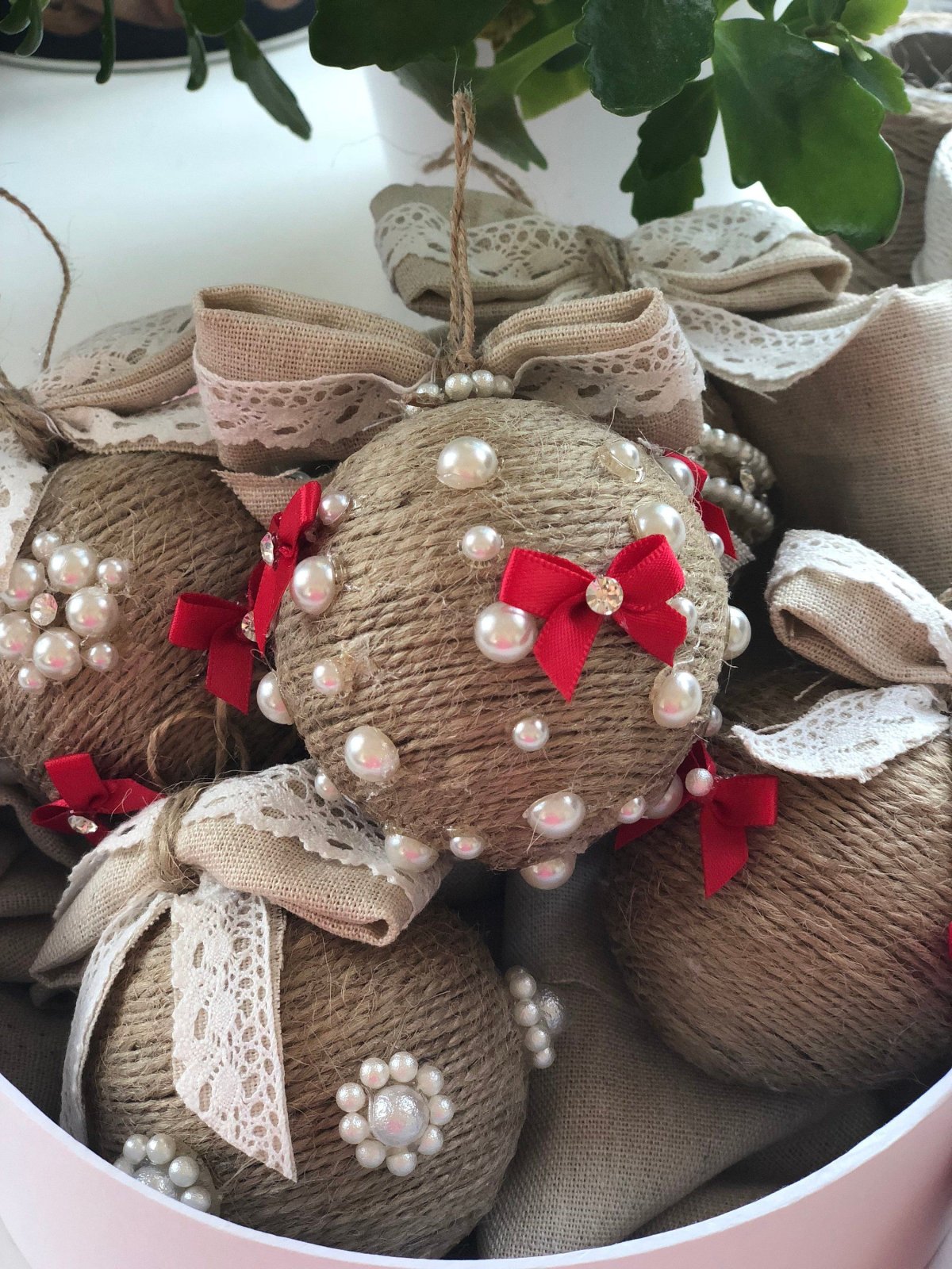 Новогодние игрушки из Мешковины