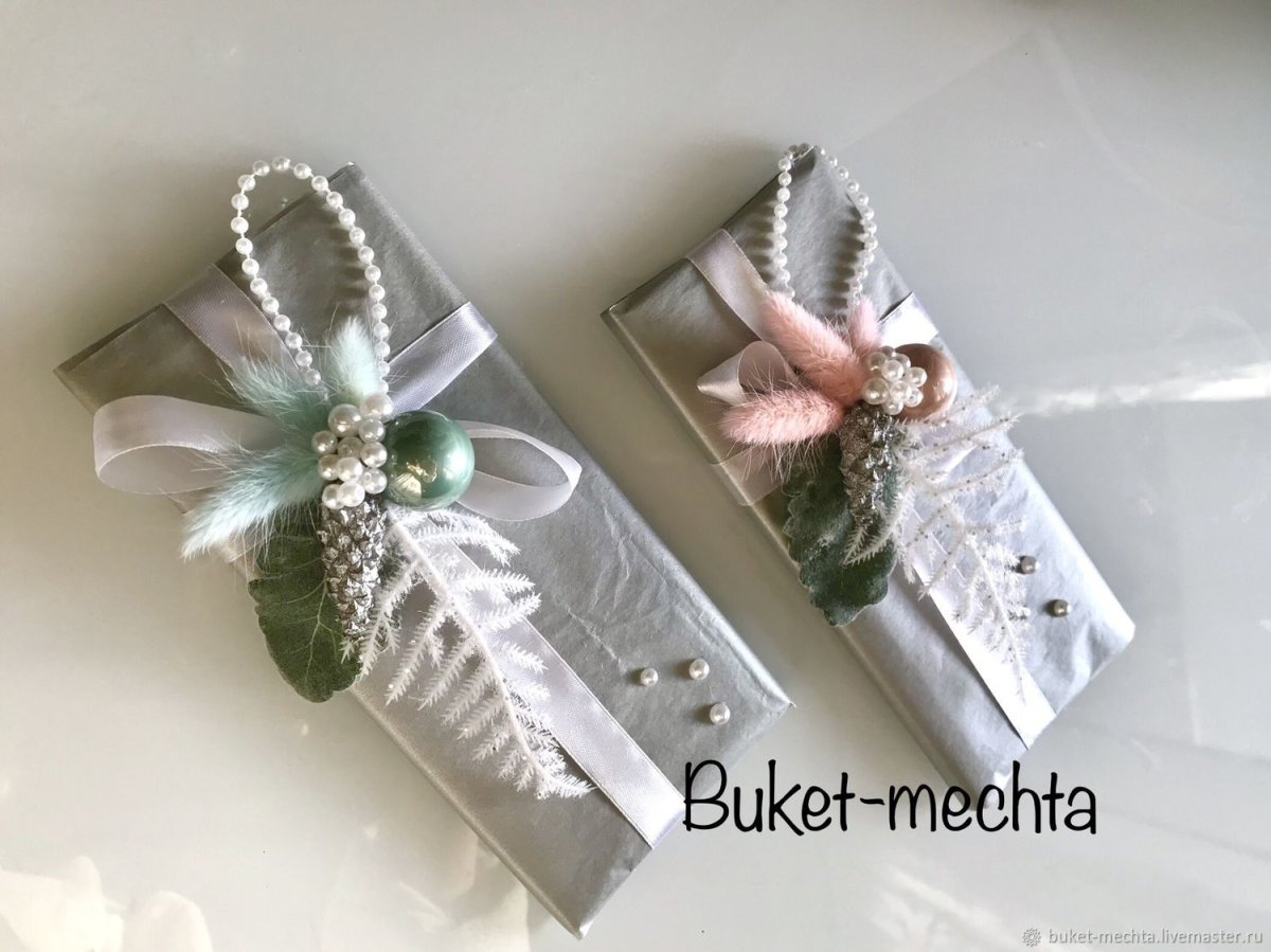 Украсить шоколадку к новому году