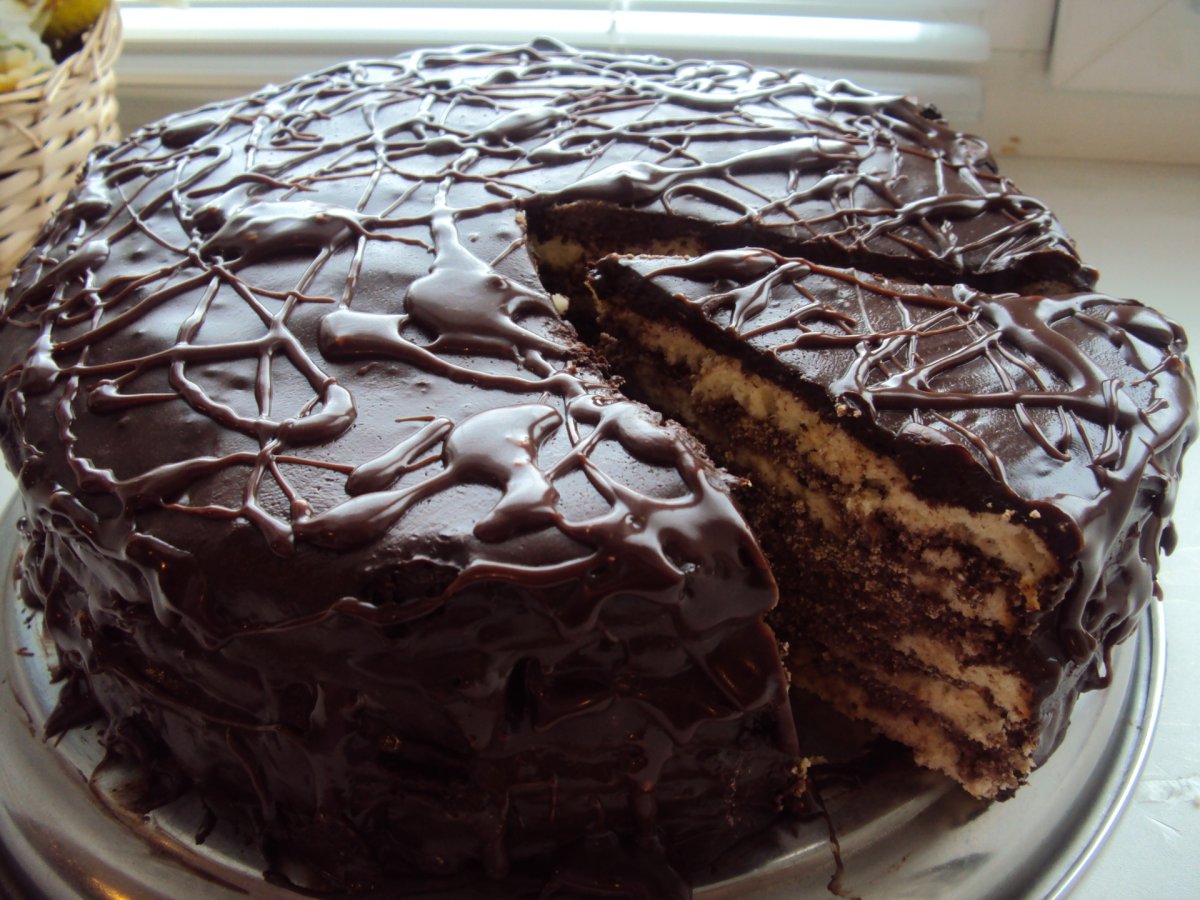 Торт Дамский каприз с маком изюмом