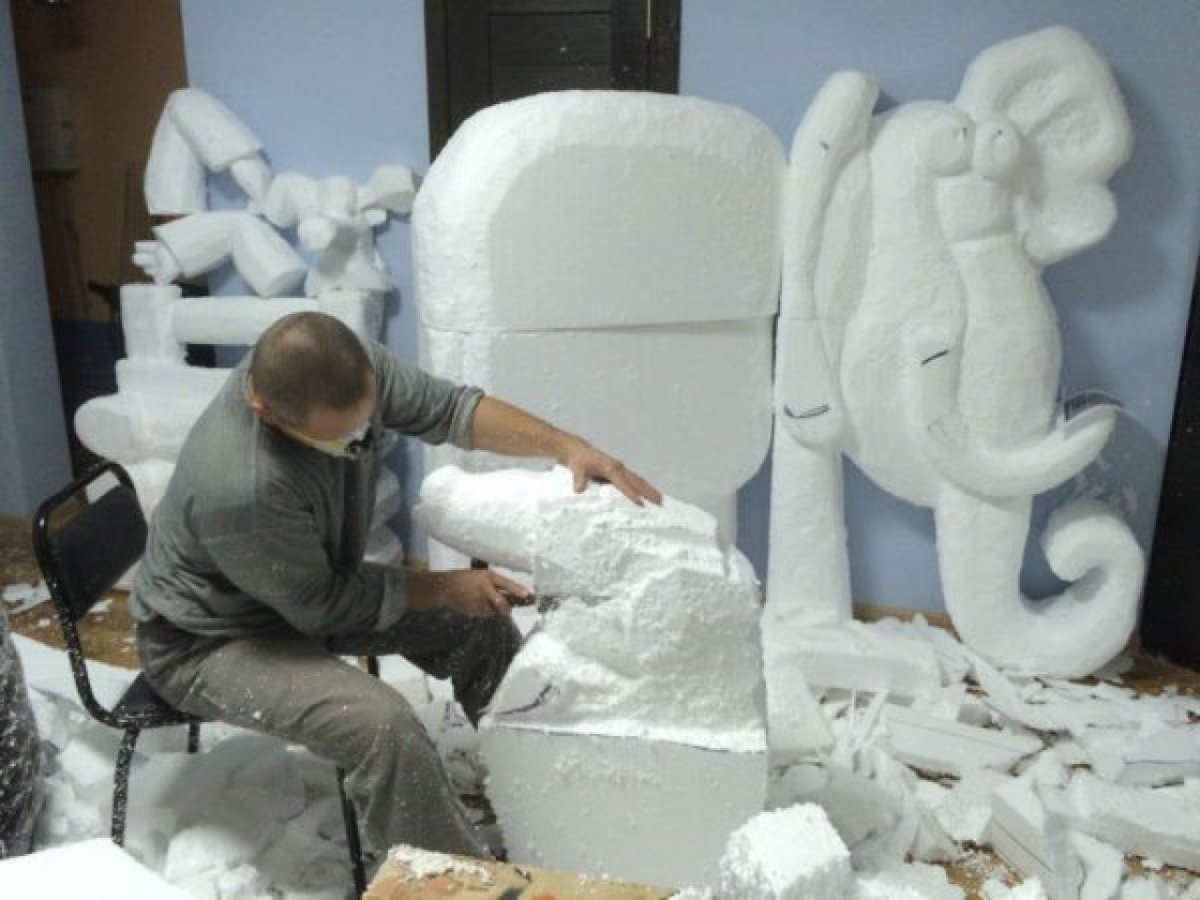 Кукольный домик из пенопласта