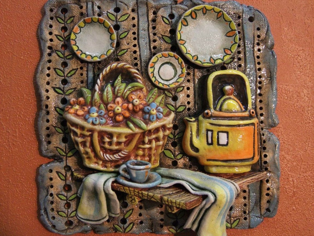 Украшения из керамики птицы