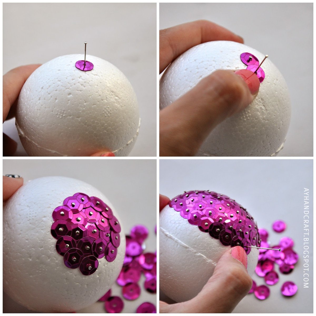 Елочные игрушки из пенопласта