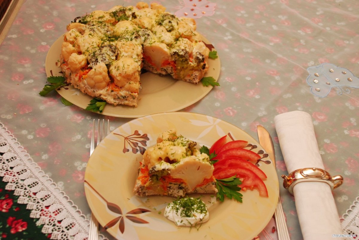 Торт из куриного фарша