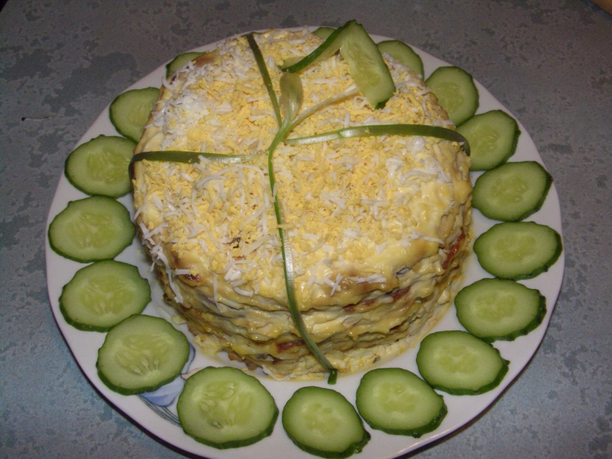 Запеканка с ветчиной и сыром