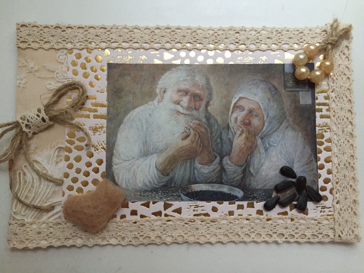 Поделка для бабушки и дедушки