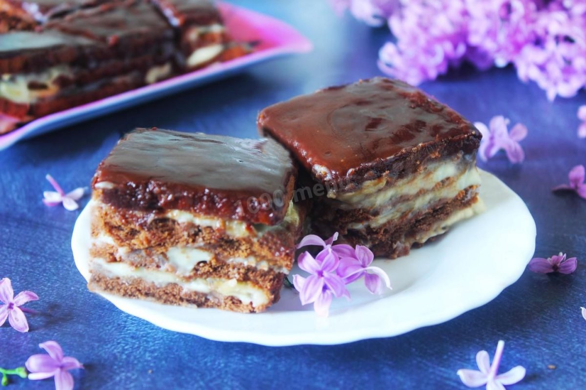 Пряничный торт без выпечки