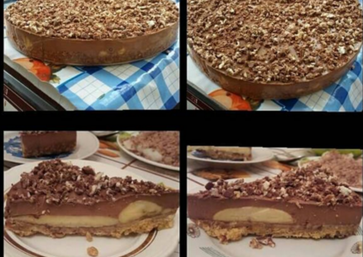 Банановый торт без выпечки