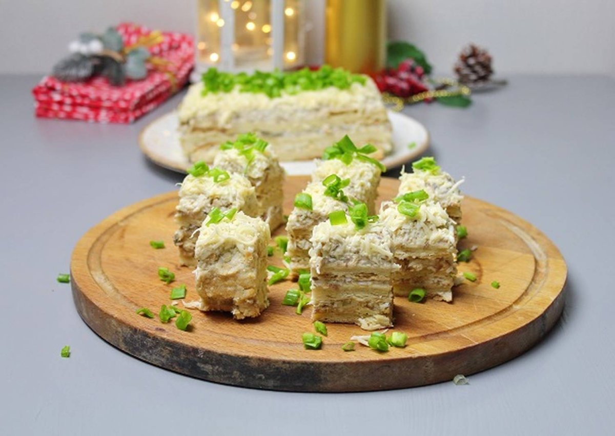 Кабачковый закусочный торт