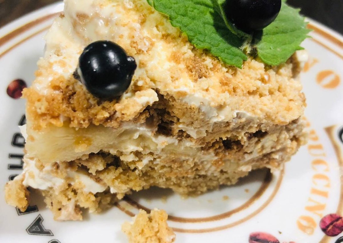Торт без выпечки с овсяными хлопьями