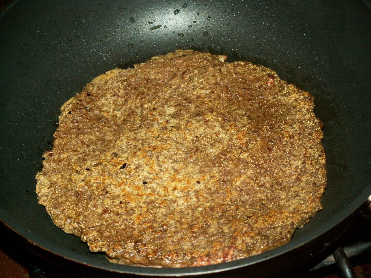 Печеночный пирог на сковородке