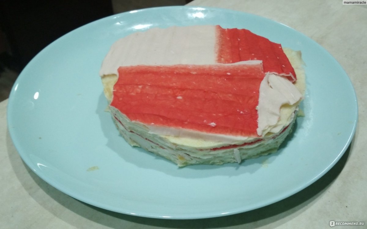 Торт из крабовых палочек
