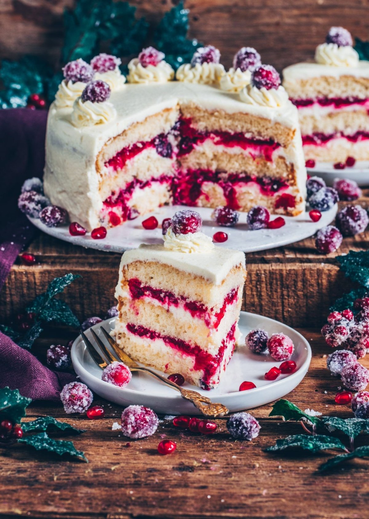 Торт с клюквой