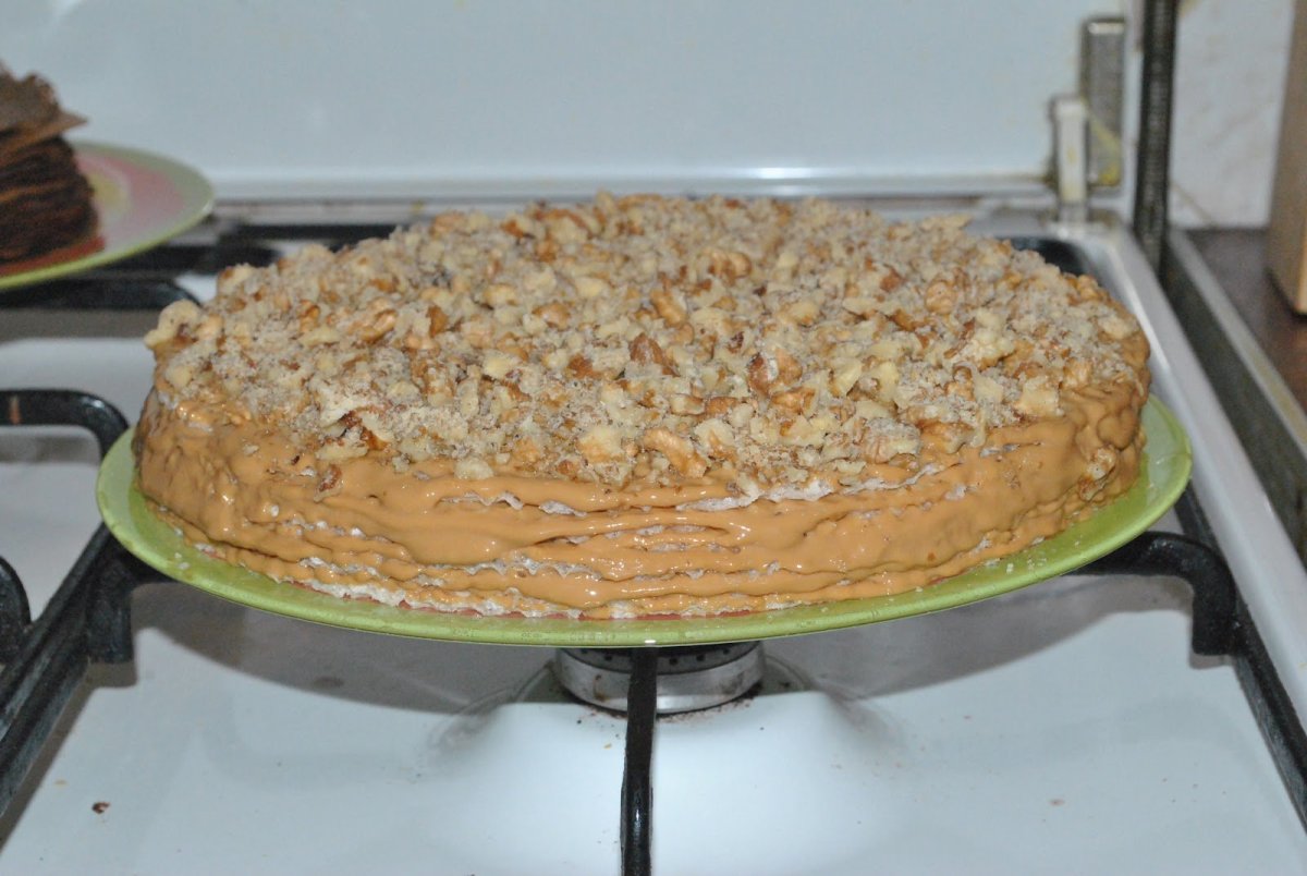 Вафельный торт с курицей