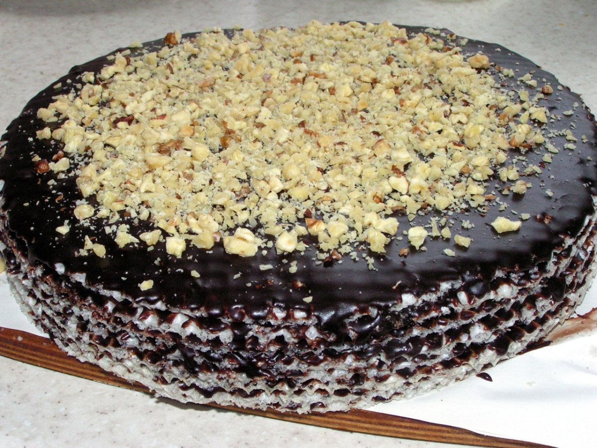 Торт из вафельных коржей украшение