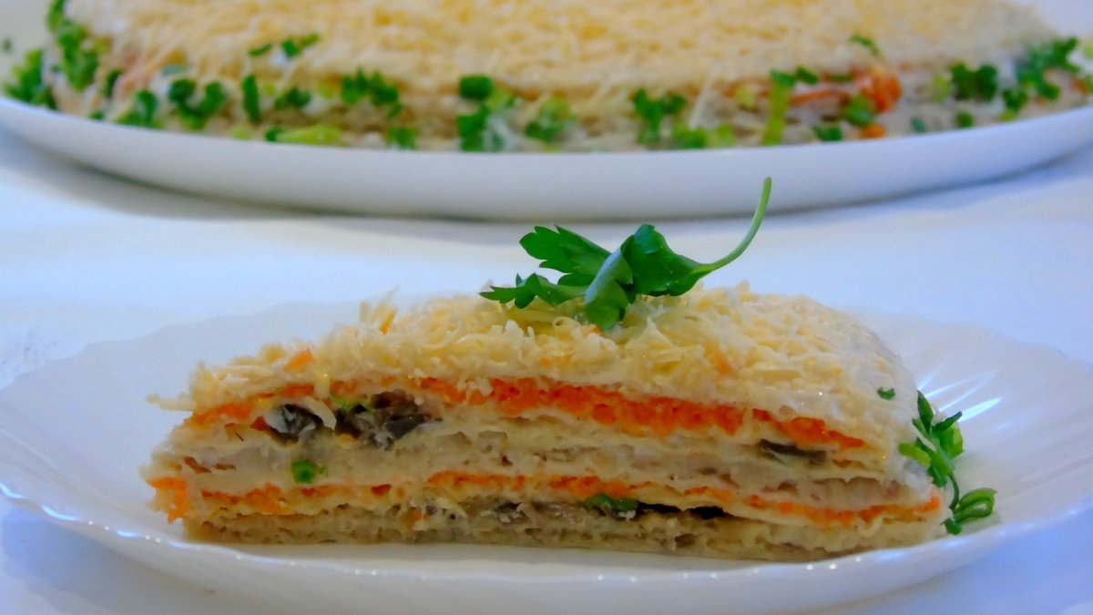 Закусочный Наполеон с консервой