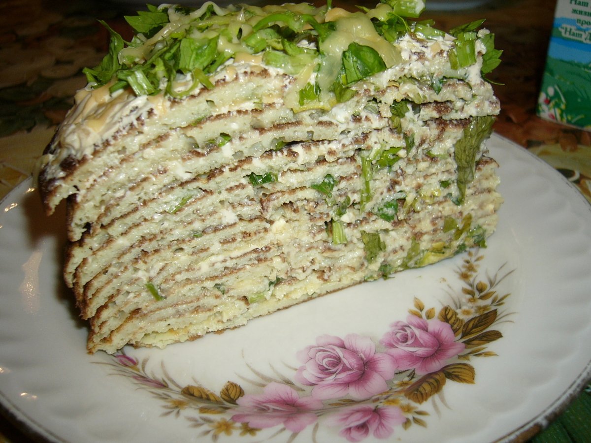 Закусочный торт из кабачков цыганка