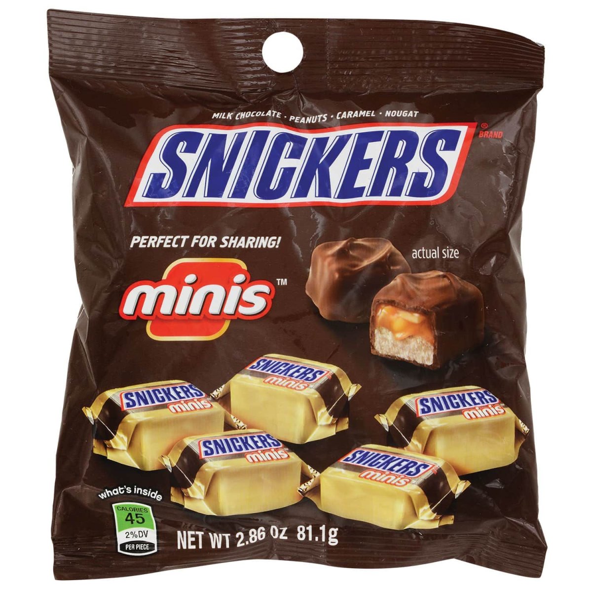 Шоколадные батончики мини snickers