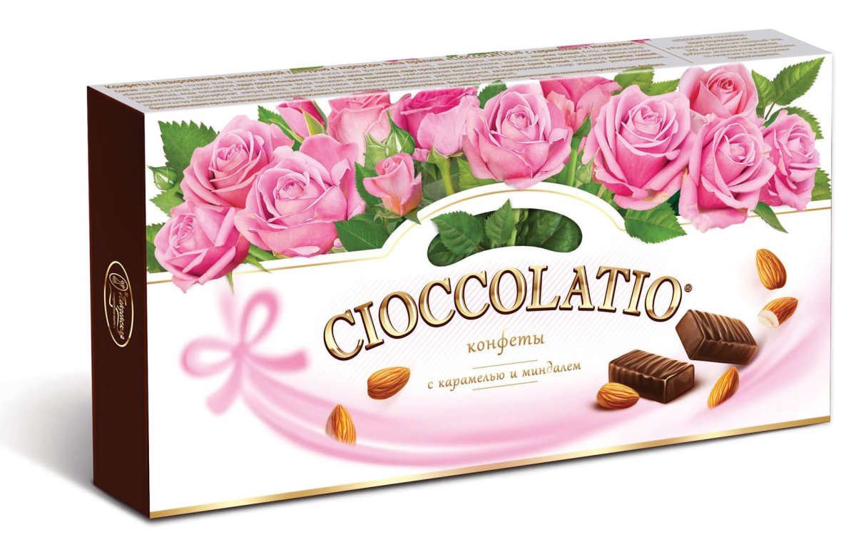 Конфеты CIOCCOLATIO С карамелью и миндалём 1шт